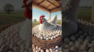 A grandmother had a hen that laid lots of eggs  #hen​ #ai​ #egg​ #shorts #youtubeshorts #cartoon