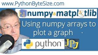 Using numpy arrays to plot a graph