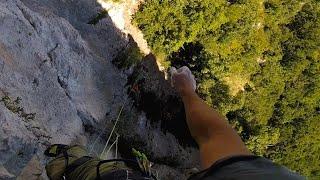 Napo, El cadin 6b+ | LEAD Rope SOLO Free Climbing | Italy, Karst