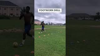 FOOTBALL FOOTWORK DRILL  #footballdrills #viral #viralshorts #soccerdrills #football