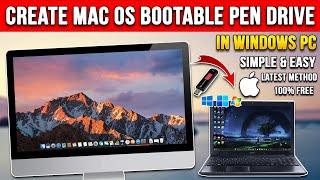 Create a Bootable MacOS USB Drive on Windows PC/Laptop2024 TutorialMake Mac os Bootable Pendrive 