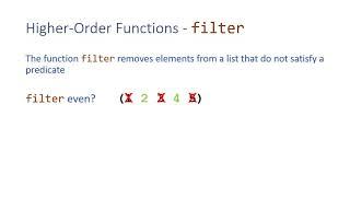 Higher-order Functions in Scheme - map, apply, & filter