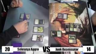 MTG - Standard Gameplay: Selesnya Aggro vs Junk Reanimator