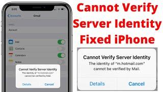 How To Fix 'Cannot Verify Server Identity' Error On Your iPhone