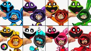 MAKING ALL ORIGINS of SMILING CRITTERS  with Clay | PlastiVerse