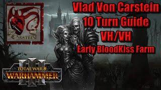 Vlad Von Carstein 10 turn Guide: Blood Kiss Farm - Total War Warhammer 3 - Immortal Empires.