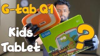 G-tab Q1 Kids Tablet | unboxing | Review | Budget Kids Tablet | Accessories Bundle