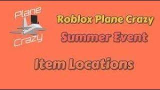 Summer İtems Location!!!! | Roblox Plane Crazy