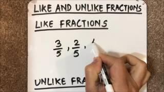 DIFFERENCE BETWEEN LIKE AND UNLIKE FRACTIONS || Remember Easily