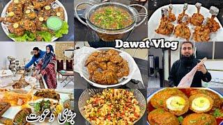 Grand Dawat || House Preparation & Table Setting Ideas || 18 Dishes Raan Roast | Chicken Soup |Pasta