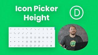 How To Increase The Height Of The Divi Builder Icon Picker Area