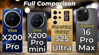 Vivo X200 Pro vs Vivo X200 Pro mini vs Samsung Galaxy S25 Ultra vs iPhone 16 Pro Max