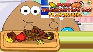 ¡Maldita cena aburrida! (Pou Thanksgiving day slacking)