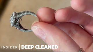 How Caked-On Gunk Is Deep Cleaned From Engagement Rings | Deep Cleaned