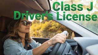 What Does Class J Means On Driver's License