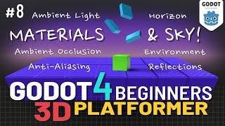 Godot 4 3D Platformer Lesson #8: Adding Materials & Sky Environment