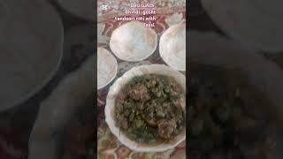 bhindi gosht|lassi|tandoori roti #sahar #beef #cooking