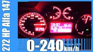 Alfa Romeo 147 1.9 JTD TUNED 272 HP 0-240 km/h FAST! Acceleration