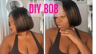 DIY BOB HAIRCUT WITH HIGHLIGHTS| BEGINNER FRIENDLY| $30 PACKED| HAIR| BEAUTY ON A budget