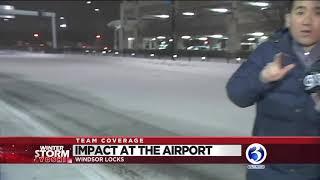 Video: Winter Storm Yoshi cancels flights at Bradley