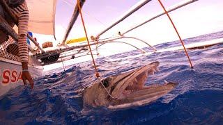 Jackpot Barracuda and Longnose Emperor | Nylon rope longline fishing in Palawan