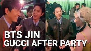 BTS Jin At Gucci After Party & Celebrities Reaction to Jin | Jin 진 in Milan Fashion Week 2025