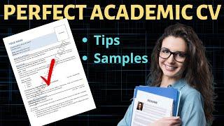 Academic CV Template to Win Scholarships | For Masters, PhD, University Application