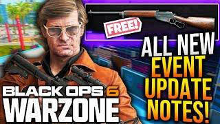 WARZONE: All NEW UPDATE PATCH NOTES! New WEAPON UPDATE, Event Rewards, & More! (BO6 New Update)