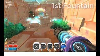 All fountains on glass desert and activation - Slime Rancher