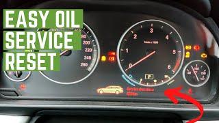 BMW 5 Series (F10) How to Reset 'Service due' reminder after oil change or other service