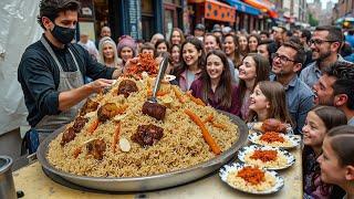 Giant AFGHANI PULAO Making | Traditional Meat & Rice Dish | Famous Peshawari Street Food Recipe