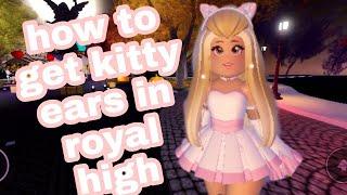 how to get cute kitty ears || Royal high || 2020 Halloween update