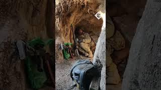 Ukrainian soldiers barely avoid Russian bomb as they hide in a trench