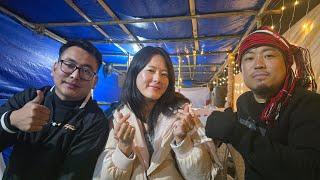 A Korean vlogger  eating insects  in Nagaland @sunny.jasmin @KeweMero