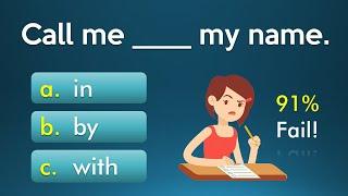 Prepositions Quiz | Grammar Test