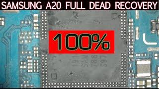 (हिंदी मैं)SAMSUNG A20 FULL DEAD RECOVERY,NO FAST FORWARD VIDEO,DOUBLE DECKER CPU+RAM+EMMC REBALL