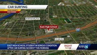 Police: Teenage girl injured in 'car surfing' incident at school