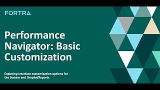 Performance Navigator:  Basic Customization