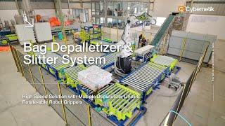 Bag Depalletizer & Slitter System | Cybernetik Robotic Automation