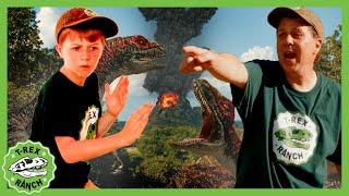  Jurassic Volcano Explosion - Dinosaur Wars  |  T-Rex Ranch Dinosaur Videos