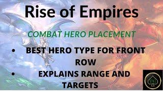 Rise Of Empires Ice And Fire Heroes Guide - Combat Hero Placement