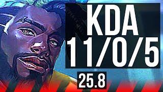 K'SANTE vs GAREN (TOP) | 11/0/5, 6 solo kills, Legendary | KR Master | 25.8