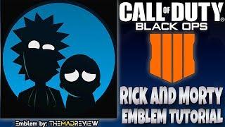 COD BO4 Black Ops 4 " RICK and MORTY " Emblem Tutorial Guide How To Make