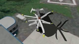 Stealth Hybrid Helicopter Concept Demo in Simulator (X-Plane v10.51)