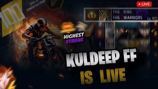 FREE FIRE LIVE||KULDEEP FF LIVE IS COMEBACK!! GUILD TEST #live #freefire  #shortslive  #livestream