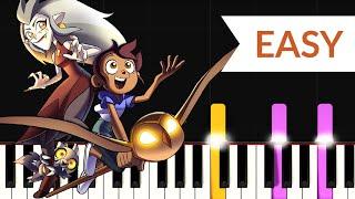 Owl House Theme Song (EASY Piano Tutorial)