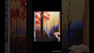 Our latest Autumn tutorial.  Check out the full video.  #art #arttutorial #fallpainting #fall #easy