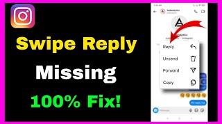 How To Fix Instagram Reply Option Not Showing | Instagram Message Swipe Reply Not Working