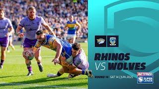 Highlights | Leeds Rhinos v Warrington Wolves | 2025 Betfred Super League | Round 14