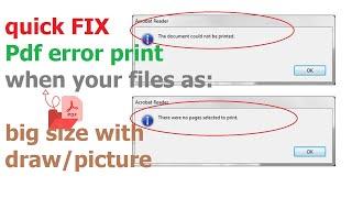 How to quick fix error PDF document could not be printed